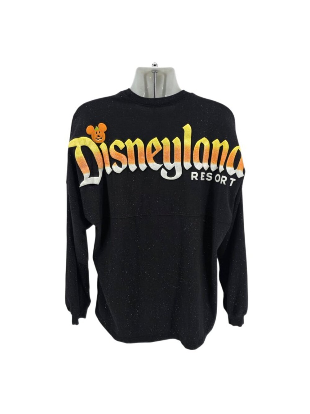 Disney X Spirit Jersey Adult XL Shirt Disneyland Resort Candy Corn Glitter Black